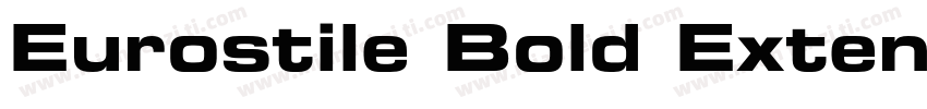Eurostile Bold Extended字体转换